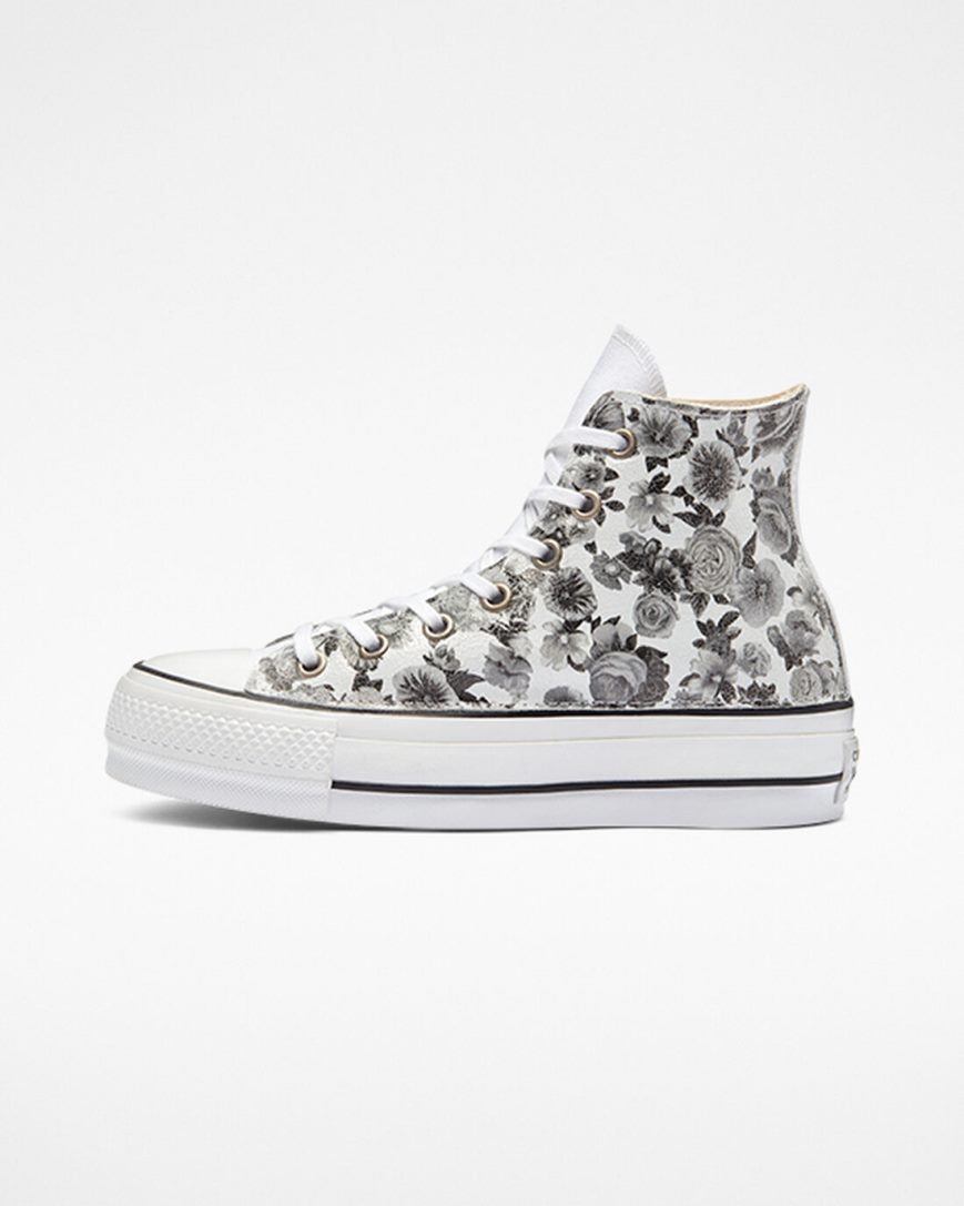 Dámské Boty Na Platformy Converse Chuck Taylor All Star Lift LTD Floral Vysoké Kytičkované | CZ 31YFO56